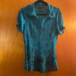 Lane Bryant pleated print blouse, 14/16
